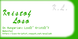 kristof loso business card